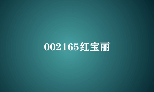002165红宝丽