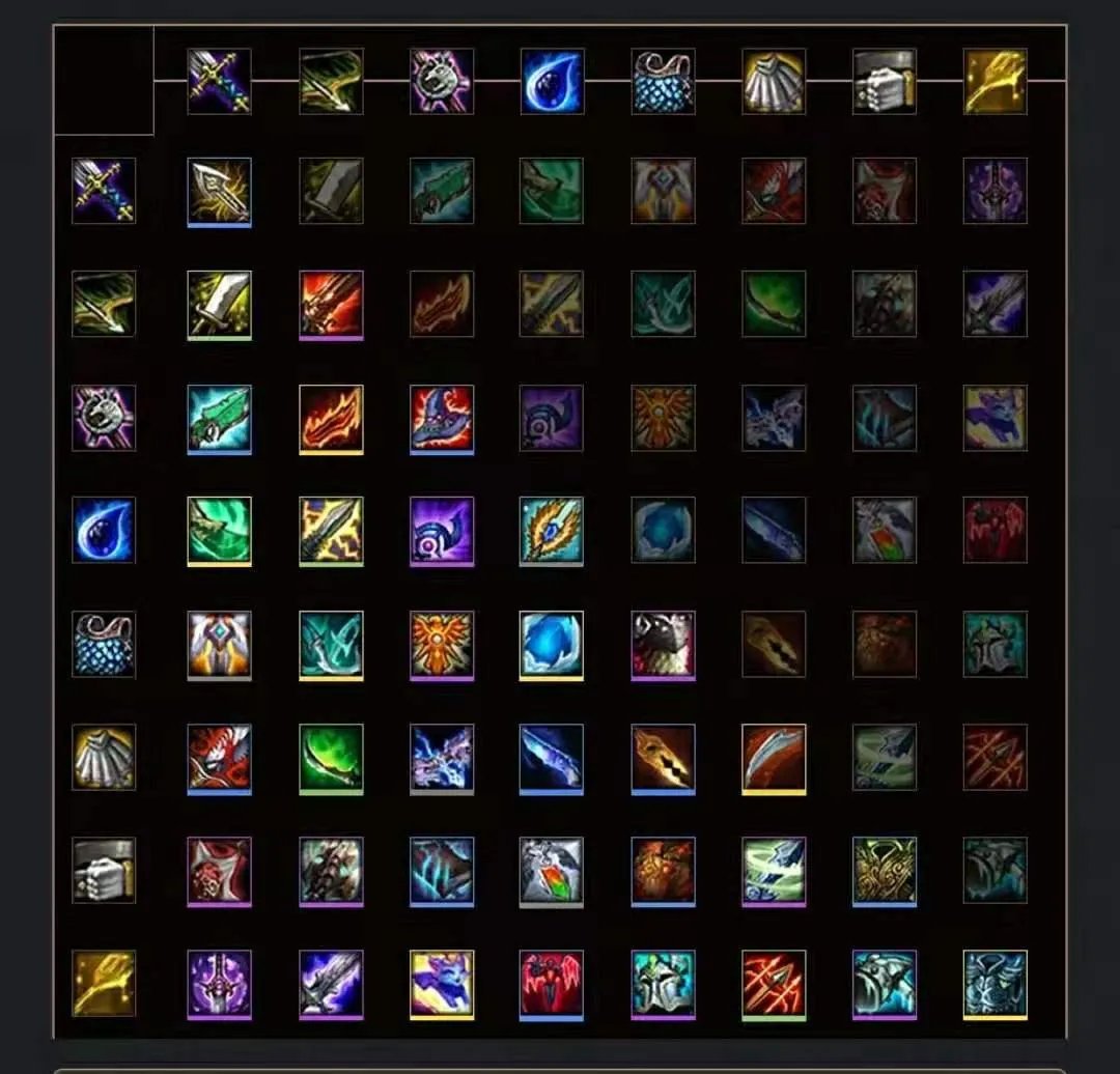 lol自走棋合成装备一览表