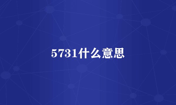 5731什么意思