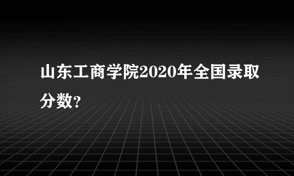 山东工商学院2020年全国录取分数?