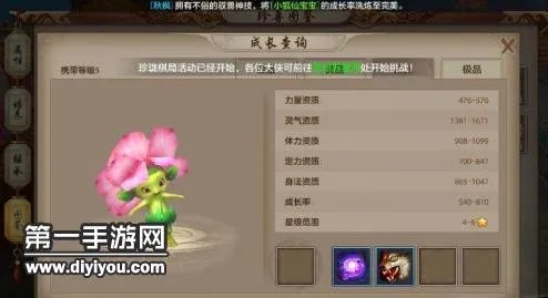 天龙八部手游花仙子珍兽技能属性及获得方法