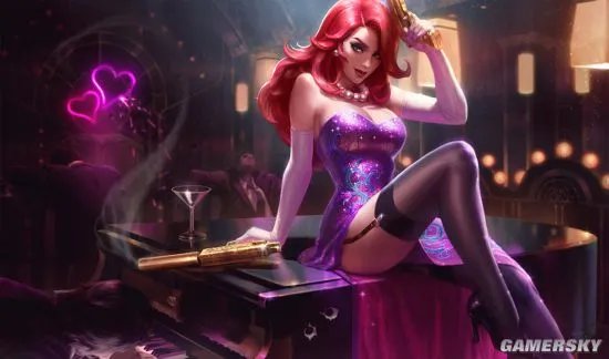 《英雄联盟》厄运小姐6张原画更新 黑丝长腿更显诱惑