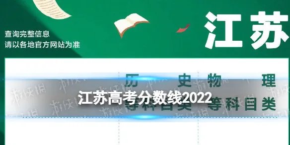 江苏高考分数线2022 江苏2022分数线一览