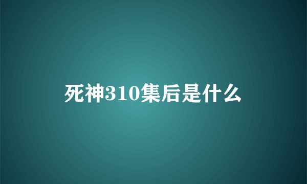 死神310集后是什么