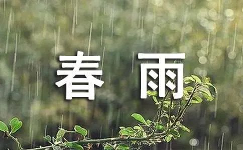 春雨的作文400字 春雨