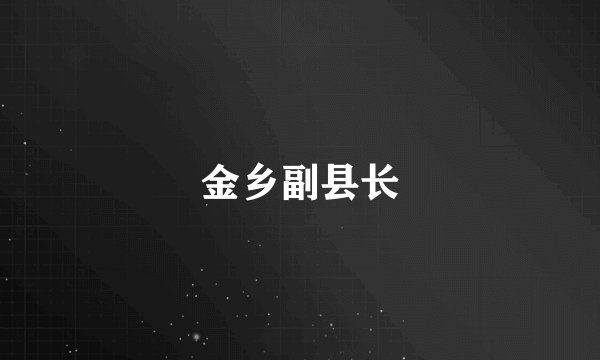 金乡副县长