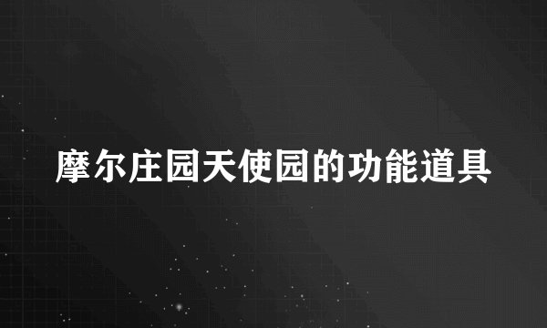 摩尔庄园天使园的功能道具