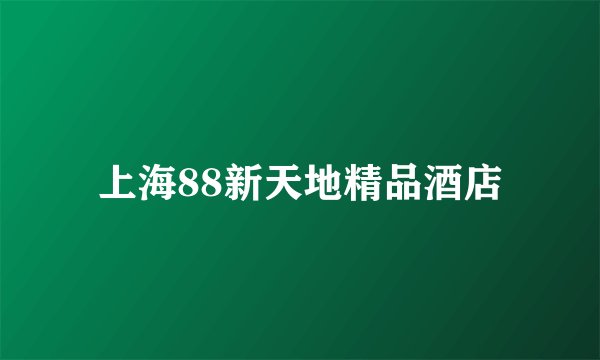 上海88新天地精品酒店