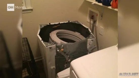 炸上瘾了？三星洗衣机爆炸惊动美国政府 犹如战争现场