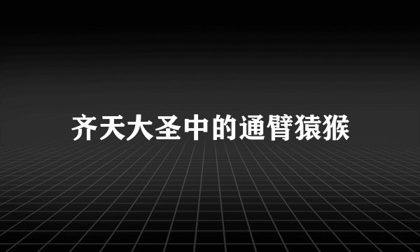 齐天大圣中的通臂猿猴