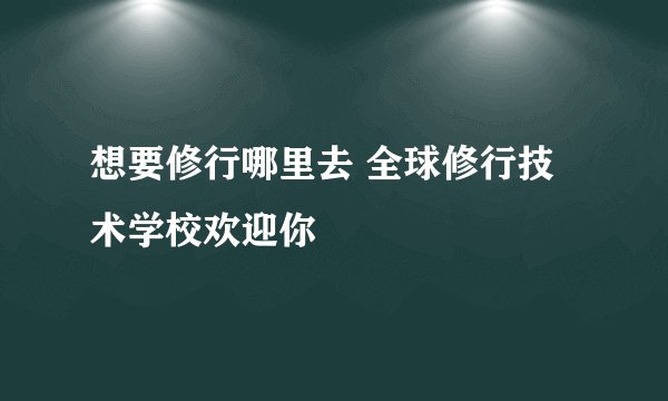 想要修行哪里去 全球修行技术学校欢迎你