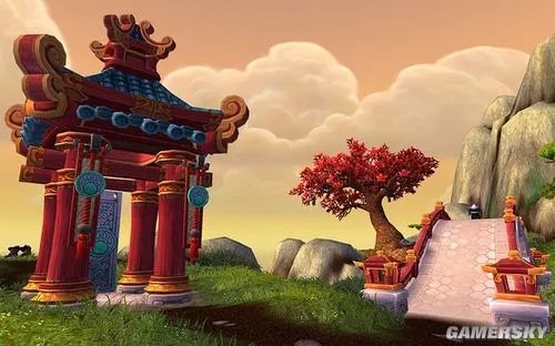 步入每日一图：《魔兽世界：潘达利亚的迷雾》熊猫人主城截图首发