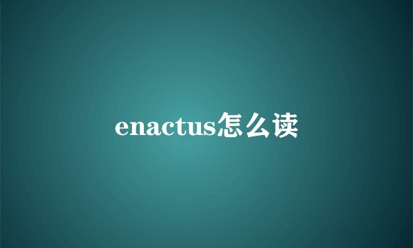 enactus怎么读