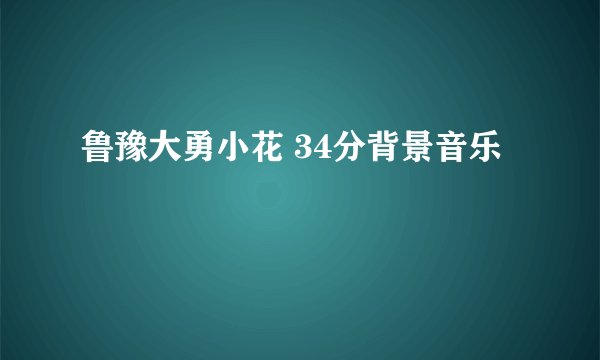 鲁豫大勇小花 34分背景音乐