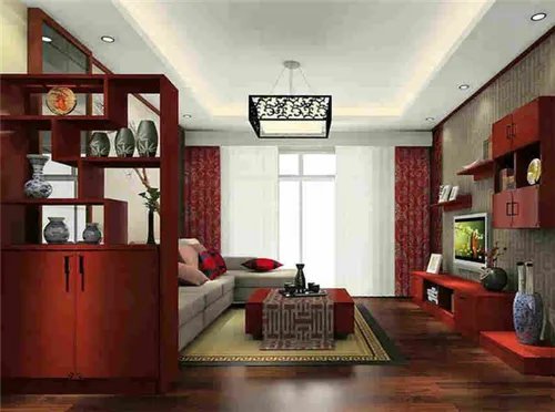 中式客厅隔断效果图   最美中式客厅隔断完美诠释中国风