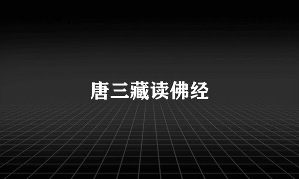 唐三藏读佛经