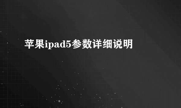 苹果ipad5参数详细说明