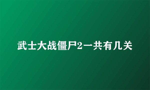 武士大战僵尸2一共有几关