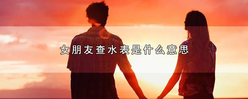 女朋友查水表是什么意思