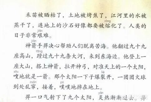 8岁小学生质疑《羿射九日》课文,你怎么看?