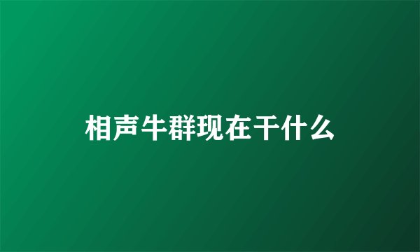 相声牛群现在干什么