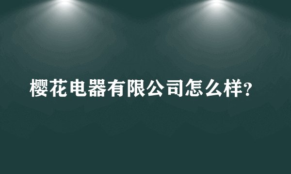 樱花电器有限公司怎么样？
