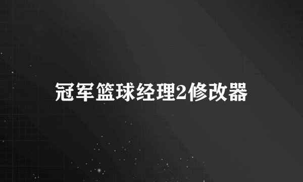 冠军篮球经理2修改器