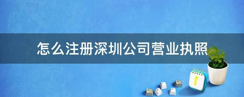 怎么注册深圳公司营业执照
