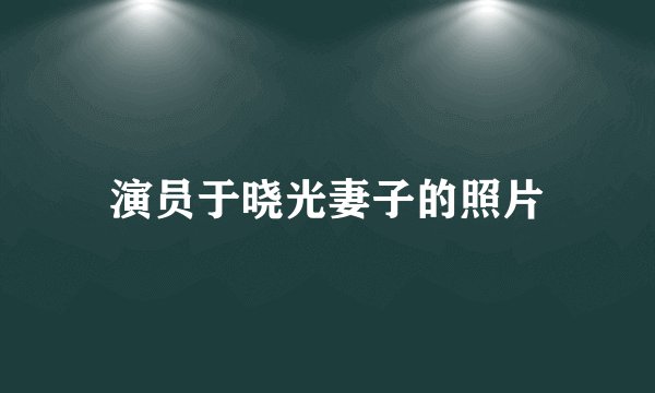 演员于晓光妻子的照片