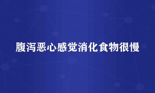 腹泻恶心感觉消化食物很慢