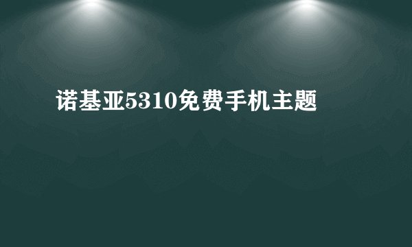 诺基亚5310免费手机主题