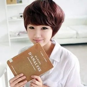 女生短纹理烫图片烫发型甜美显清新