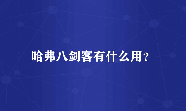 哈弗八剑客有什么用？