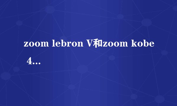 zoom lebron V和zoom kobe 4选哪个？高分悬赏
