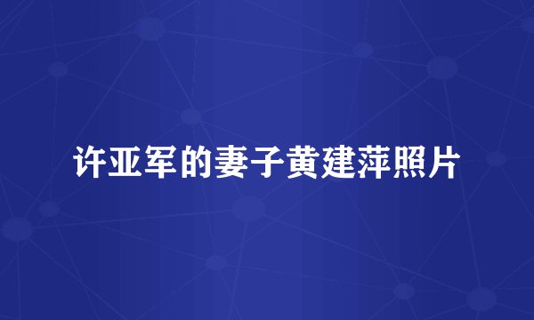 许亚军的妻子黄建萍照片