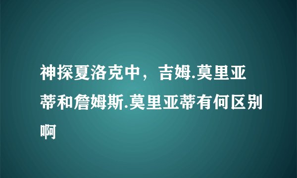 神探夏洛克中，吉姆.莫里亚蒂和詹姆斯.莫里亚蒂有何区别啊