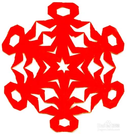 窗花的剪制方法（六瓣花、雪花）