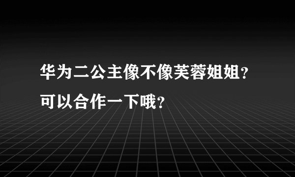 华为二公主像不像芙蓉姐姐？可以合作一下哦？