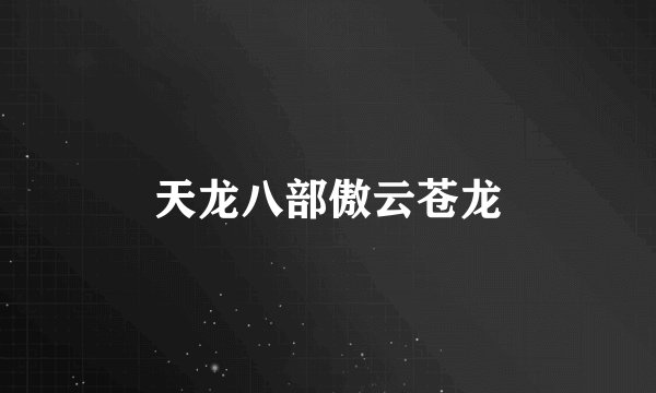 天龙八部傲云苍龙