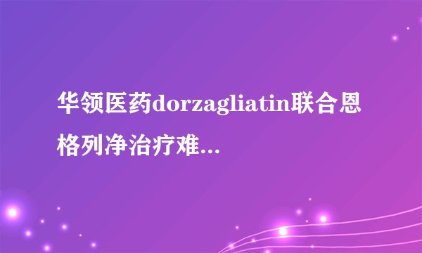 华领医药dorzagliatin联合恩格列净治疗难治性糖尿病