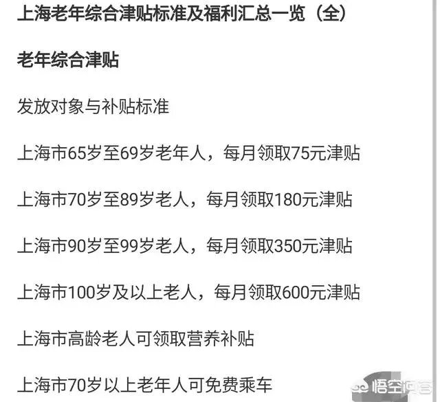对农村的高龄老人国家有什么津贴补偿或政策？