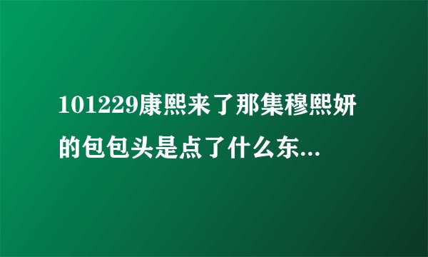 101229康熙来了那集穆熙妍的包包头是点了什么东西 才这么鼓？