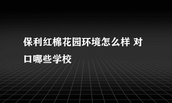 保利红棉花园环境怎么样 对口哪些学校