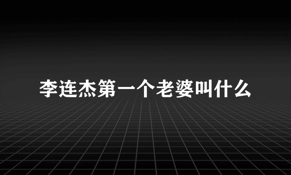 李连杰第一个老婆叫什么