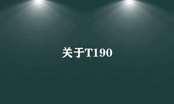 关于T190