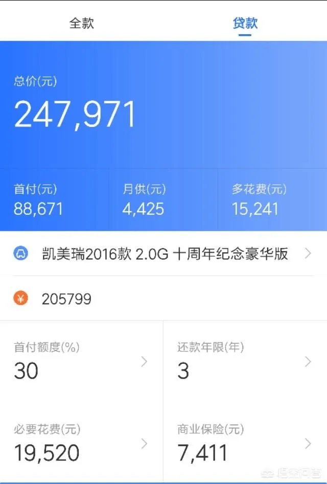 7代凯美瑞2.0豪华版的车型落地多少钱？