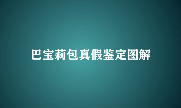 巴宝莉包真假鉴定图解