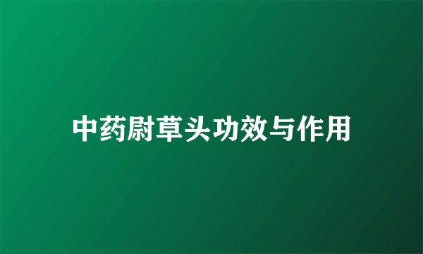 中药尉草头功效与作用