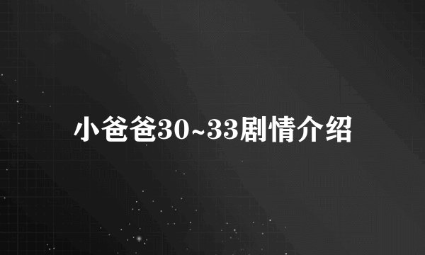 小爸爸30~33剧情介绍