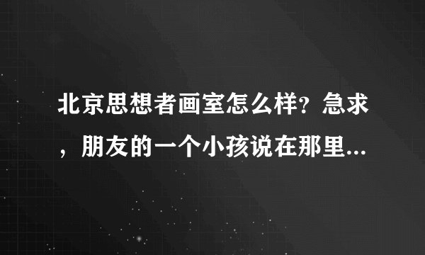 北京思想者画室怎么样？急求，朋友的一个小孩说在那里过了中央美院，有了解的吗？
